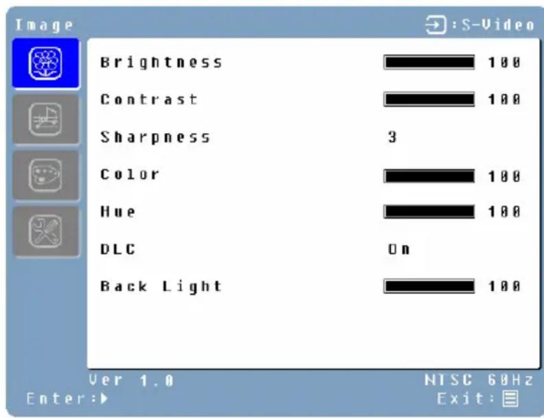 WESTINGHOUSE L2410NM - Menu Image (entres audio video, entrée HDMI) - 1