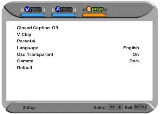Proview PA40JK1A - SETUP MENU: - 1