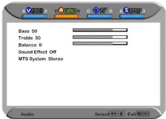 Proview PA40JK1A - MENU AUDIO: - 2