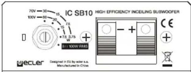 Ecler IC SB10 - CONNEXIONS - 1