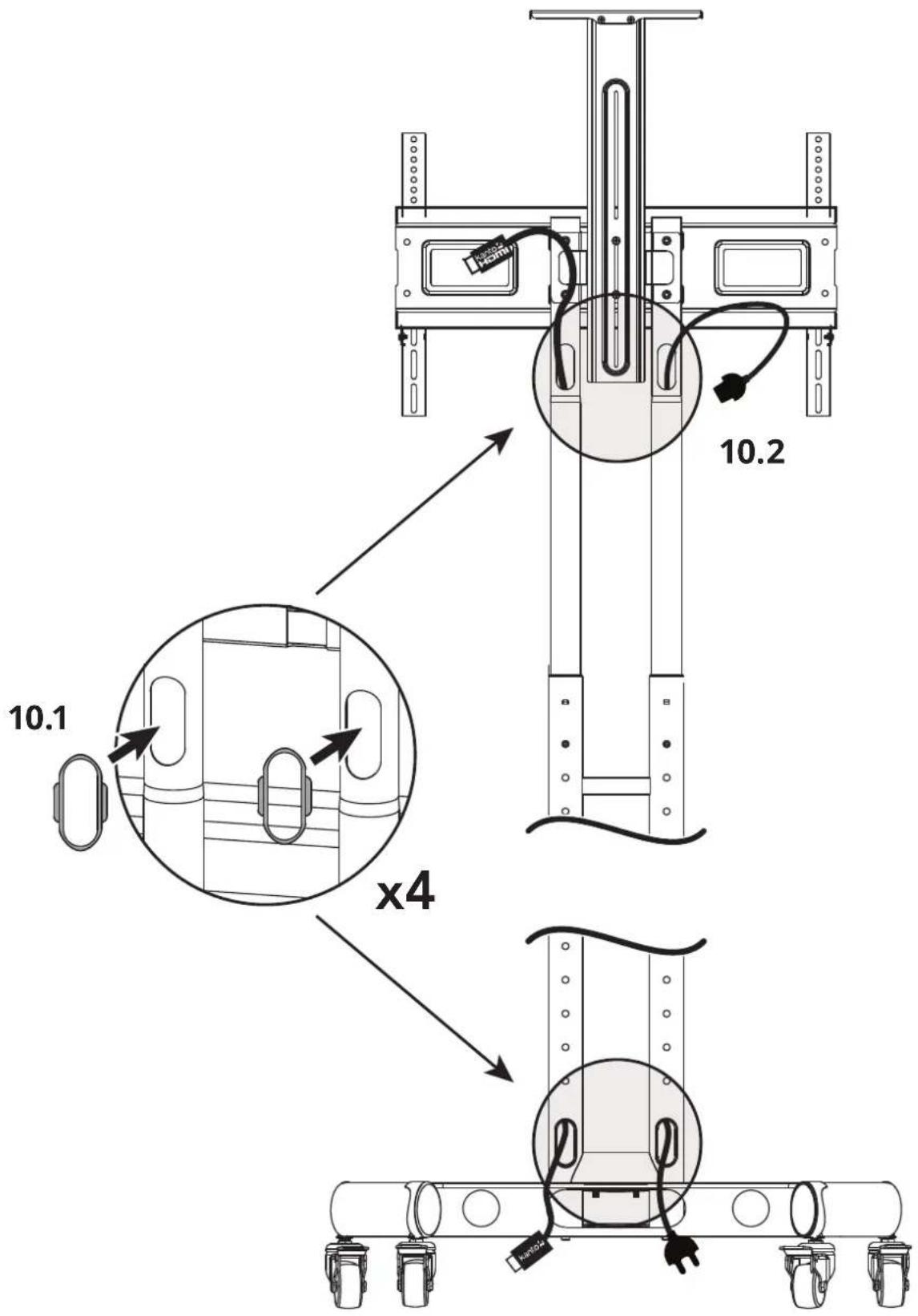 Kanto MTM65PLW - Assemblez et attachez l'étagère pour webcam - 3