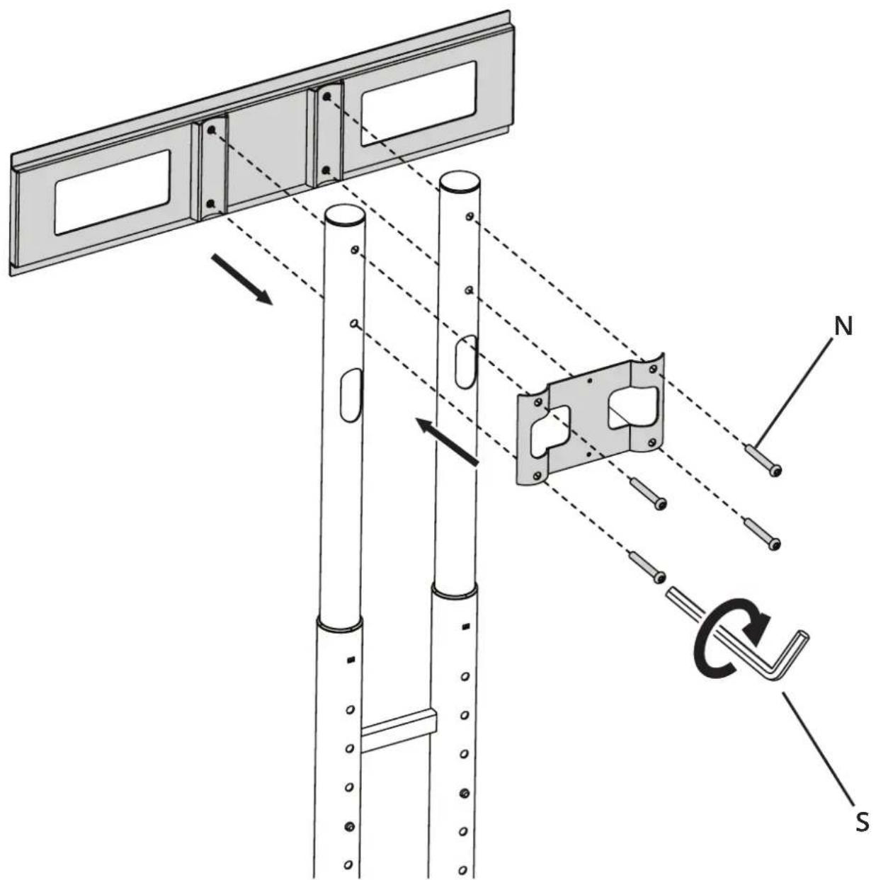 Kanto STM55PLS - Attach TV plate / Attachez la plaque de télé / Fijar la placa de TV - 1