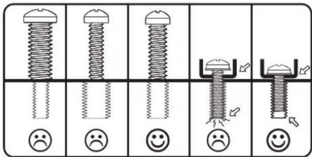 Kanto STM55PLS - Select TV Screws and Spacers / Choisissez les écrous et entretoises de télé / Seleccione los tornillos y espaciadores - 1