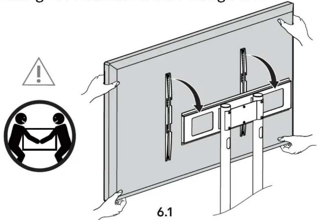 Kanto MTM82PLS - Attach TV plate / Attachez la plaque de télé / Fijar la placa de TV - 2