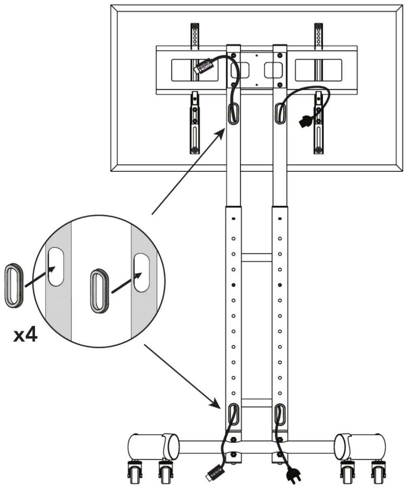 Kanto MTM55 - Hang TV / attachez le télé / cuelga la TV - 5