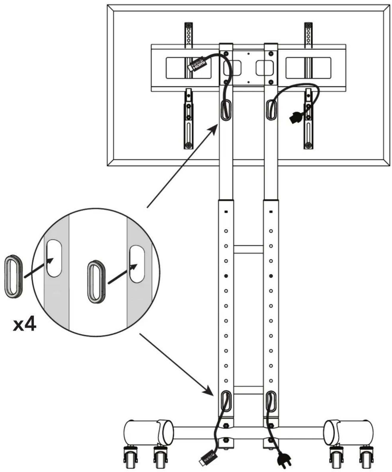 Kanto MTM55PLS - Secure TV / Fixer le télé / Asegure el TV - 2