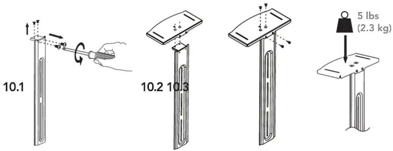 Kanto MTM55PLS - Assemble and Attach Webcam Shelf / Assemblez et Attachez L'étagère pour Webcam / Ensemble y Conecte la Plataforma para Camara Web - 2