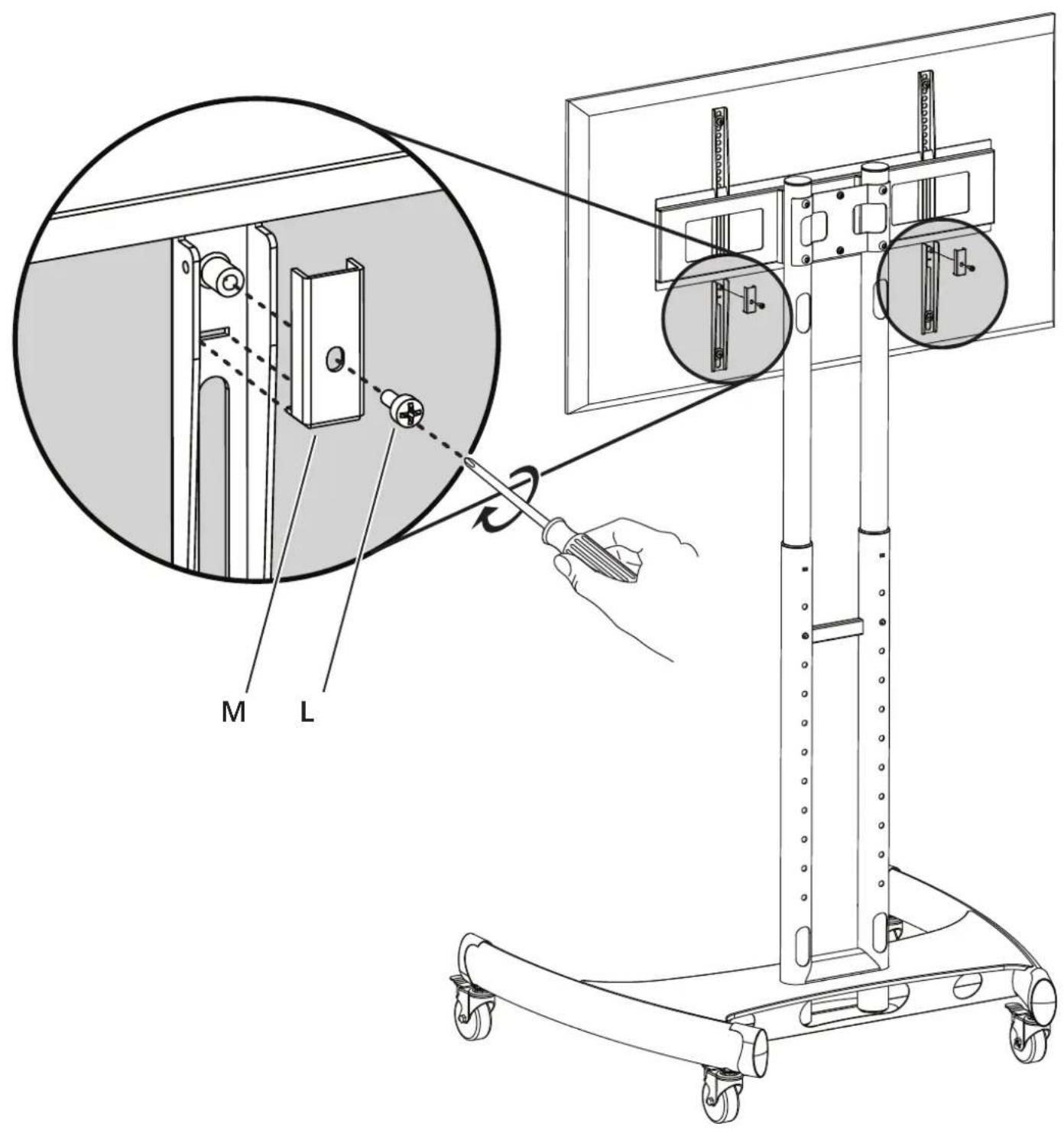 Kanto MTM65PLS - Secure TV / Fixer le télé / Asegure el TV - 1