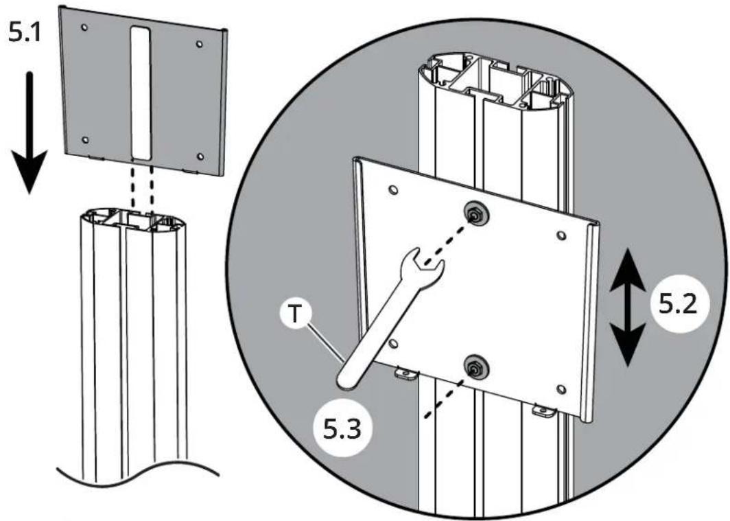 Kanto MKH65W - Attach TV plate & Hang TV / Attachez la plaque de télé & Attachez le télé / Fijar la placa de TV & Cuelga la TV - 1