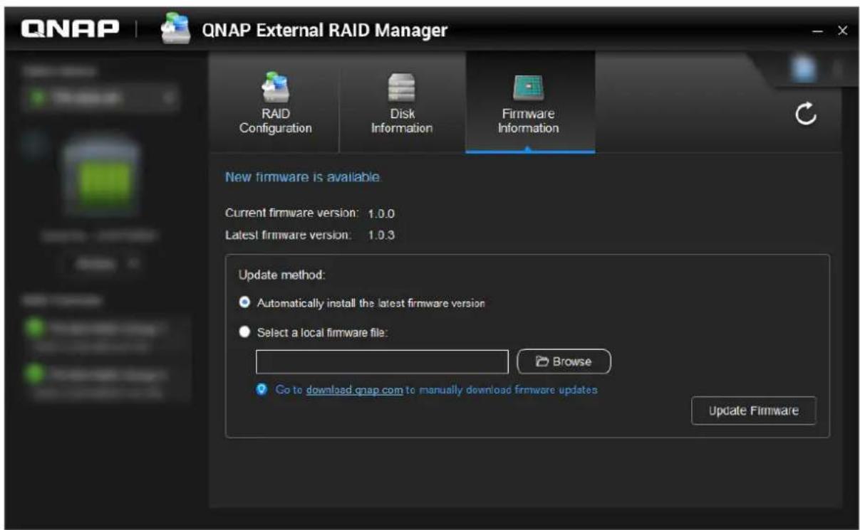 QNAP QDAA2AR - Informations sur le firmware - 1