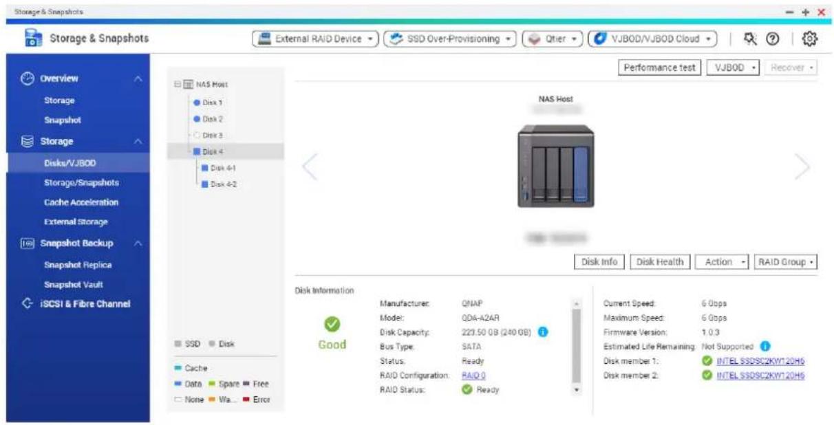 QNAP QDAA2AR - État de l'adaptateur de disque - 1