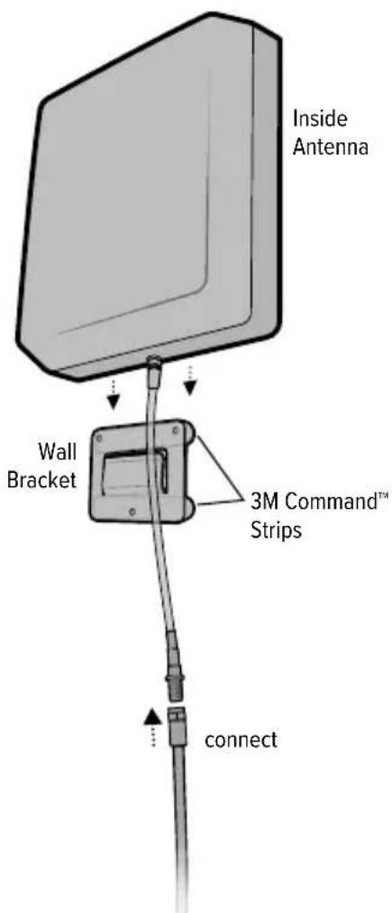 Wilson weBoost Destination RV - Mount inside antenna using the 3M Command™ Strips and connect coax cable. - 2