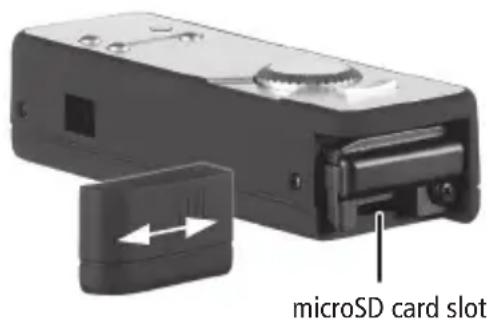 MINOX DSC 60667 - Inserting a microSD card - 1