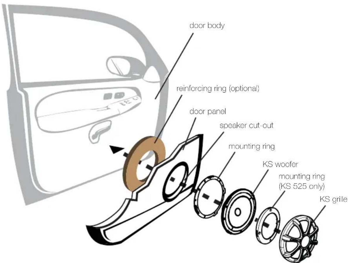 KICKER KS68 - WOOFER MOUNTING - 1