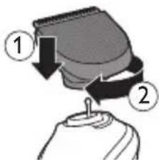 PHILIPS Series 3000 QG3344 - Fixation et retrait des blocs tondeuses - 2
