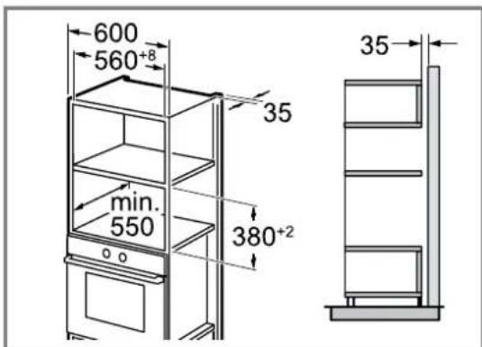 CONSTRUCTA CC4P91562 - Inbouwafmetingen in hoge kast - 1