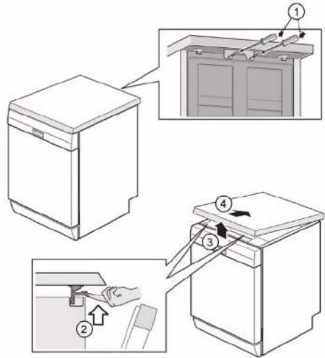 BOSCH SGH4HVX31E - Desmontar la tapa superior - 1