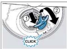 BOSCH SGH4HVX31E - Montar la tapa de la bomba de agua residual - 1