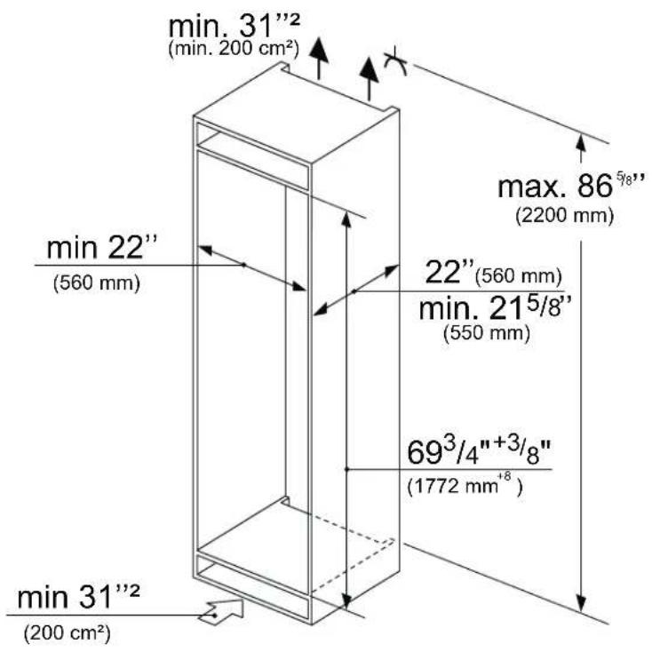 GAGGENAU RB282705 - Installation dimensions - 1