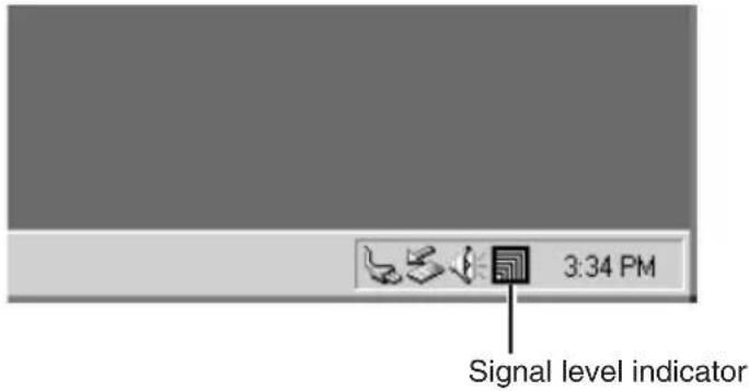 SONY PCWAC300S - Checking the wireless signal strength - 1