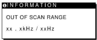 SONY SDMN50R - If OUT OF SCAN RANGE appears on the screen - 1