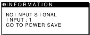 SONY SDMN50R - If NO INPUT SIGNAL appears on the screen - 1