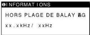SONY SDMN50R - Si I'indication HORS PLAGE DE BALAYAGE apparait sur I'ecran - 1