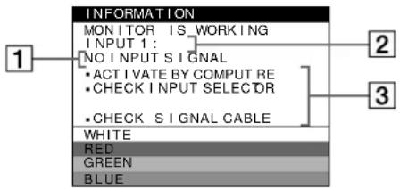 SONY GDMFW900 - If NO INPUT SIGNAL appears on line 1 - 1
