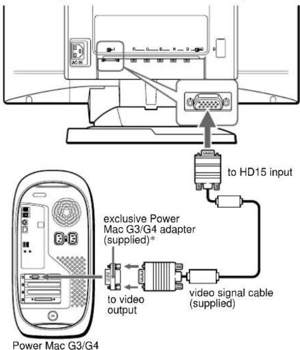 SONY GDMFW900 - Connecting to a Macintosh computer - 1