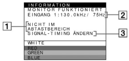 SONY GDMFW900 - Die Meldung NICHT IM ABTASTBEREICH entscheid in Zeile 1 - 1