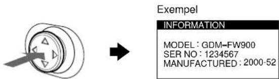 SONY GDMFW900 - Visa bildskarmensnamn,serienummer och tillverkningsdatum. - 1