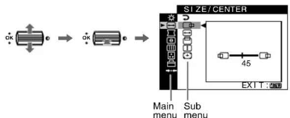 SONY GDMF520 - Navigating the menu - 2