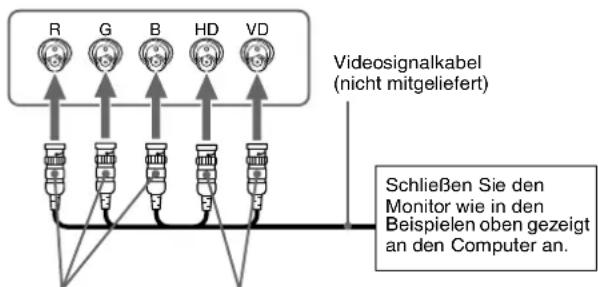 SONY GDMF520 - ■Anschlieben an einen 5-BNC-AnschluB - 1