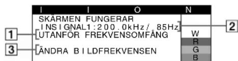 SONY GDMF520 - Om "INGEN SIGNAL" visas: - 1