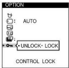 SONY GDM200PS - Press the ⚙↓/↑ buttons to select “○n (CONTROL LOCK).” - 2