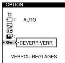 SONY GDM200PS - Appuyez sur les touches ⚙️/↑ pour sélectionner "OVERROU REGLAGES)". - 2