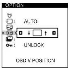 SONY GDM200PS - Press the ⚙️/↑ buttons to select “☐ (OSD H POSITION)” or “☐ (OSD V POSITION).” - 4