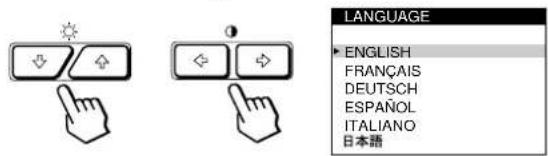SONY GDM200PS - Press the ⬇↓/↑ and Ⓞ←/→ buttons to select "A LANG," and press the MENU button again. - 1