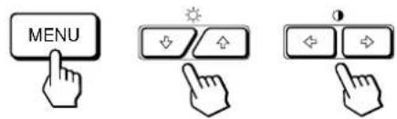 SONY GDM200PS - Press the MENU, ⚙↓/↑ and ⬤←/→buttons to select the OSD containing the item you want to reset. - 1