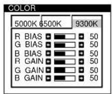 SONY GDM200PS - Using the COLOR On-screen Display - 3