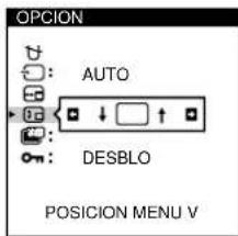 SONY GDM200PS - Pulse los botones ⚙️/↑ para seleccionar “☐ (POSICION MENU H)” o “☐(POSICION MENU V)”. - 4