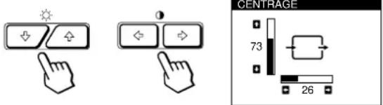 SONY GDM200PS - Appuyez sur les touches ⚙↓/↑ et Ⓞ←/→ pour sélectionner “□ CENTRE” et appuyez ensuite à nouveau sur la touche MENU. - 1