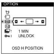 SONY GDM200PS - Press the ⚙️/↑ buttons to select “☐ (OSD H POSITION)” or “☐ (OSD V POSITION).” - 2
