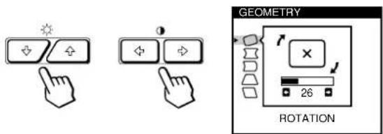 SONY GDM200PS - Press the ⚙↓/↑ and ⏻←/→ buttons to select “□ GEOM,” and press the MENU button again. - 1