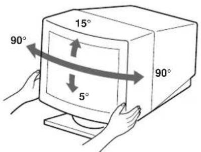 SONY GDM200PS - Use of the Tilt-Swivel - 1
