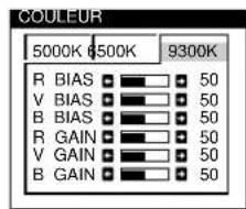 SONY GDM500PS - Appuyez sur les touches / et / pour selectionner "COUL." et appuyez ensuite a nouveau sur la touche MENU. - 3