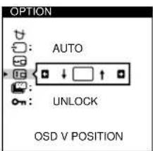 SONY GDM500PS - Press the / buttons to select "OSD H POSITION" or "OSD V POSITION." - 4