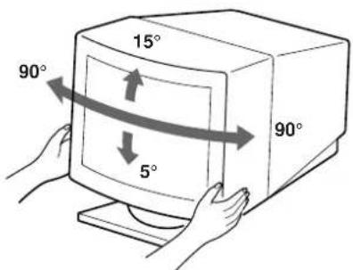 SONY GDM500PS - Use of the Tilt-Swivel - 1