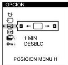 SONY GDM500PS - Pulse los botones 12 para selectionar " (POSICION MENU H)" o " (POSICION MENU V). - 2