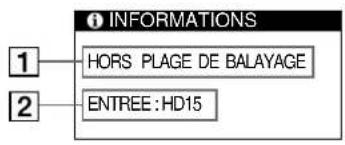 SONY GDM500PS - Messages d'advertissement - 1